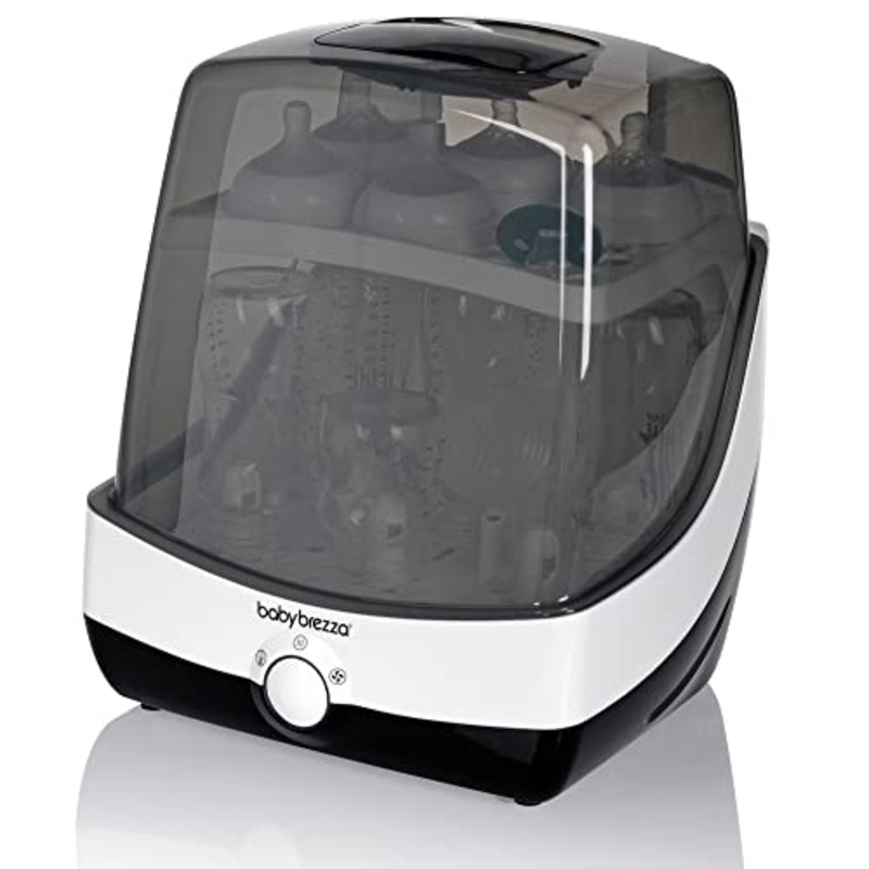 Baby Brezza Superfast Sterilizer Dryer, White on Black