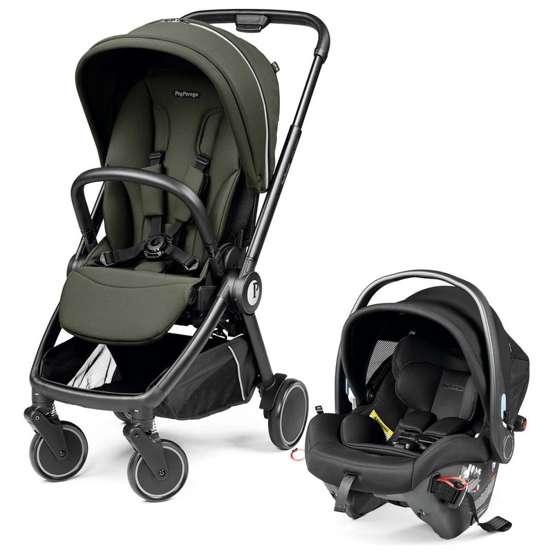 Peg Perego City Loop Stroller + Primo Viaggio Urban Mobility Travel System Bundle – Black / Metal / True Black