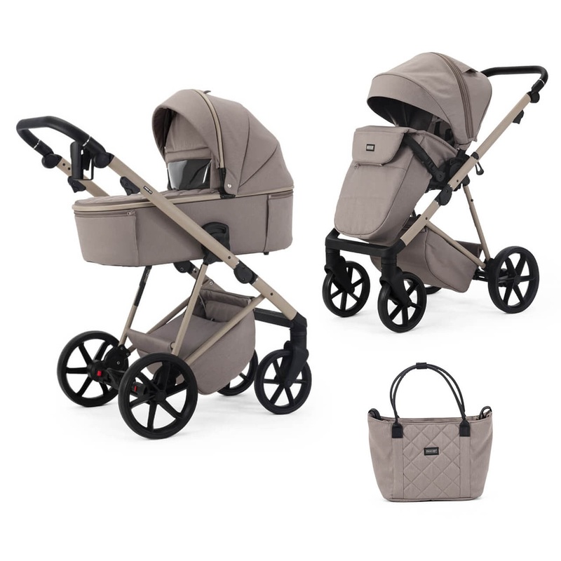 Mee-Go Milano Natura 2-in-1 Pram & Accessories – Cappuccino