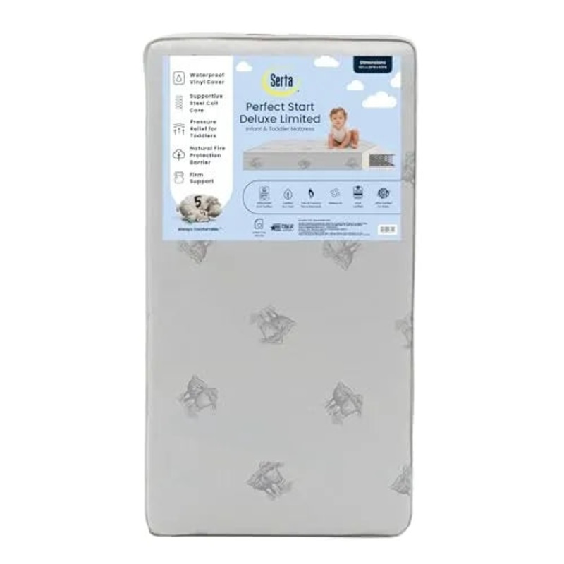 Serta Perfect Start Deluxe Limited Dual Sided Baby Crib Mattress and Toddler Mattress