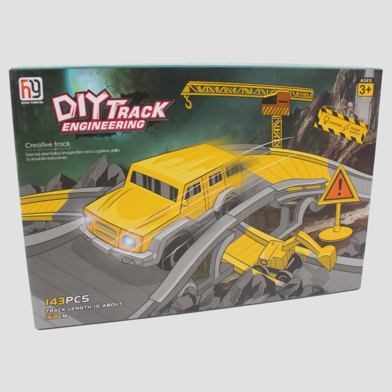 Construction Race Track Set  Build, Race & Explore! – 143 Pcs