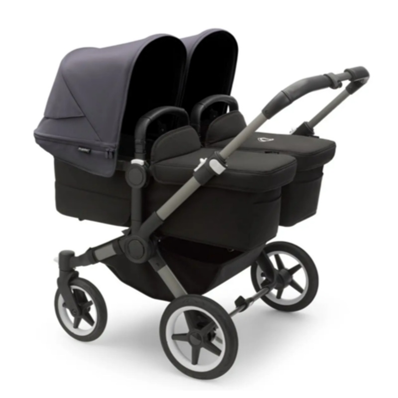 Donkey 5 Twin Stroller – Stormy Blue & Graphite Frame