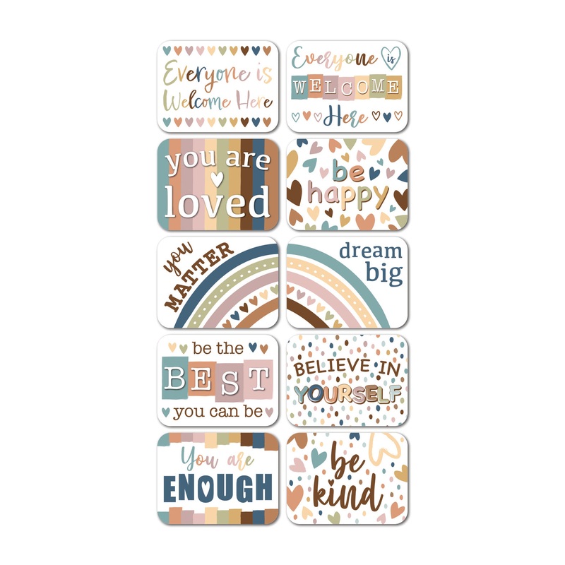 Everyone Welcome ,Non-Magnetic Mini Whiteboard Erasers, Pack of 10