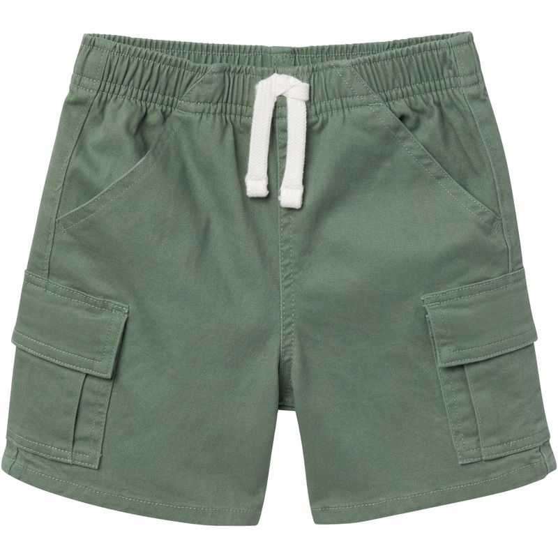 Infant & Toddler Boys Green Twill Cargo Shorts