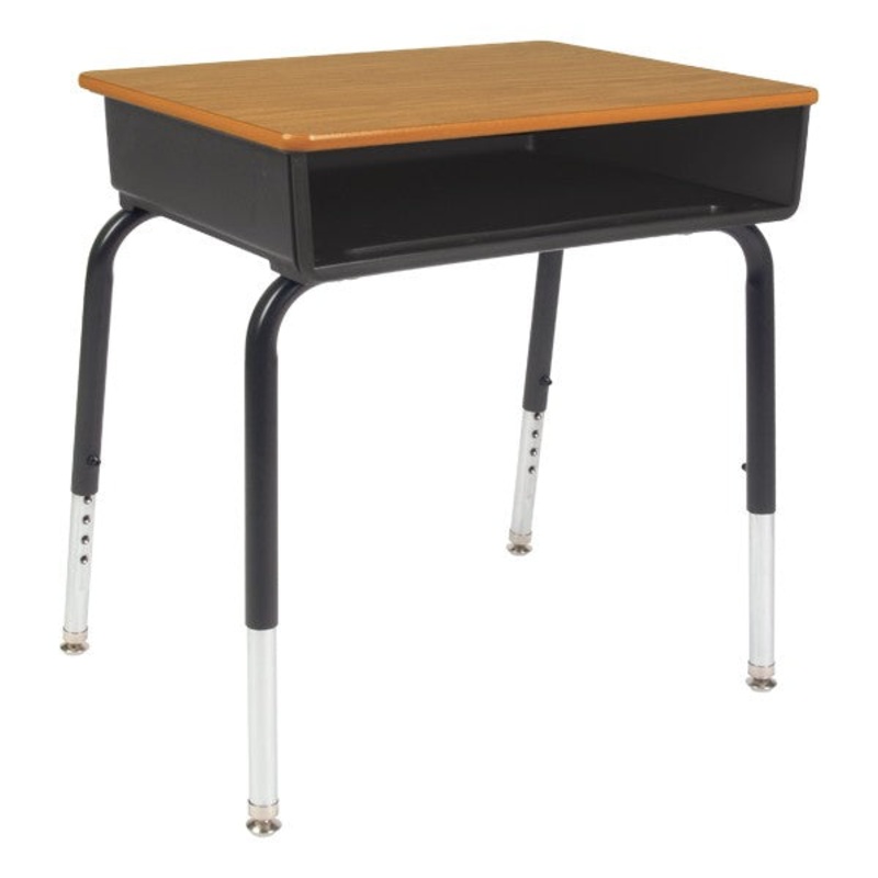 Open front desk Medium Oak Top
