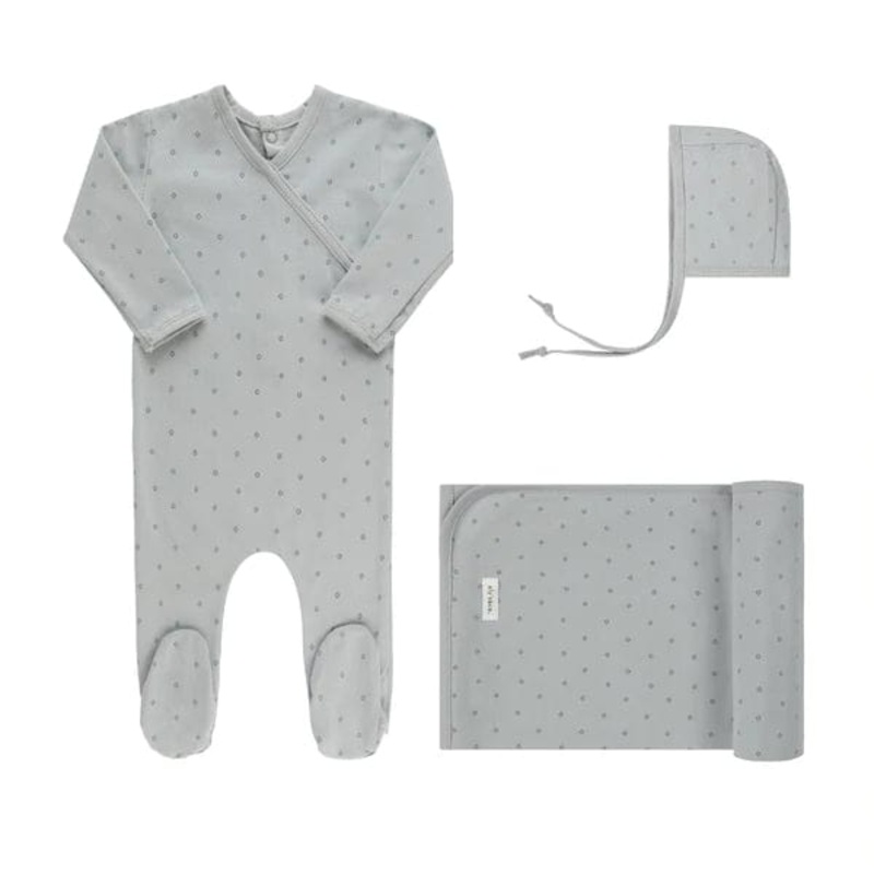 Elys & Co Cotton Diamond Collection Gift Box with Bonnet (Size 3M)