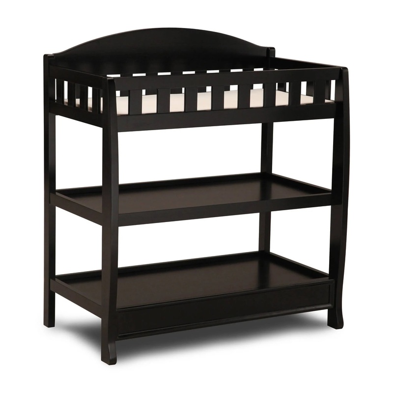 Infant Changing Table with Pad – Ebony Black