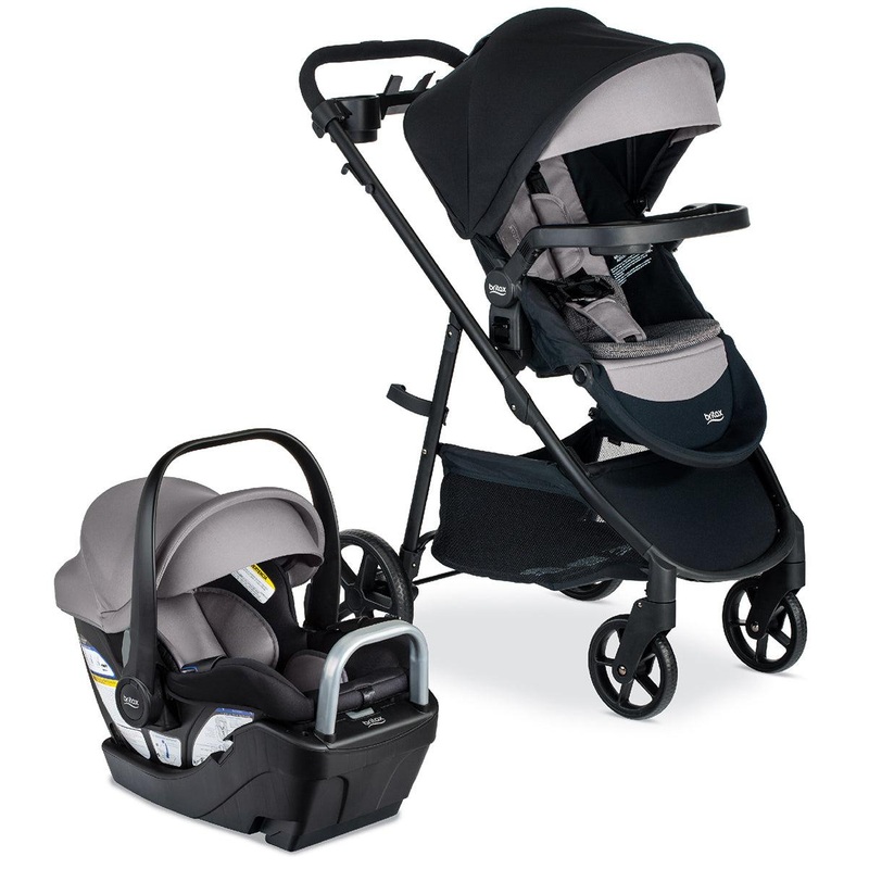 Britax OPEN BOX Willow Brook S+ Travel System with Alpine Anti-Rebound Base – Graphite Onyx