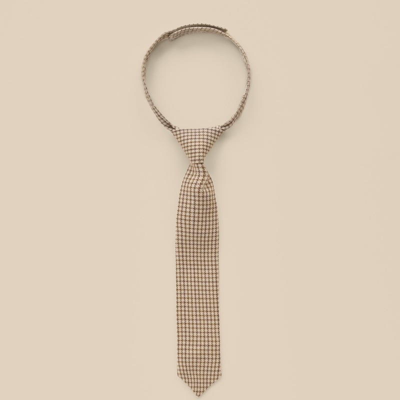 Noralee Skinny Tie | Golden Houndstooth