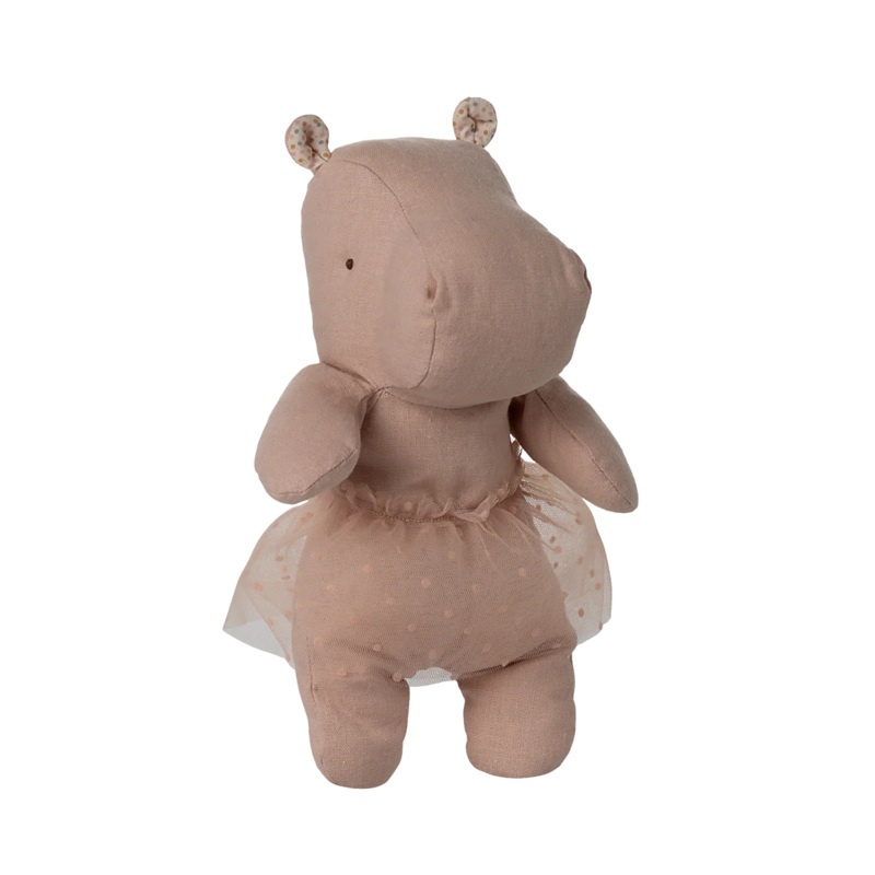 Safari Friends, Hippo with Skirt, Small – Soft Rose