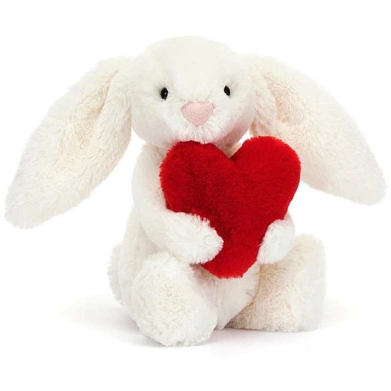Jellycat Bashful Red Love Heart Bunny Small, 7″