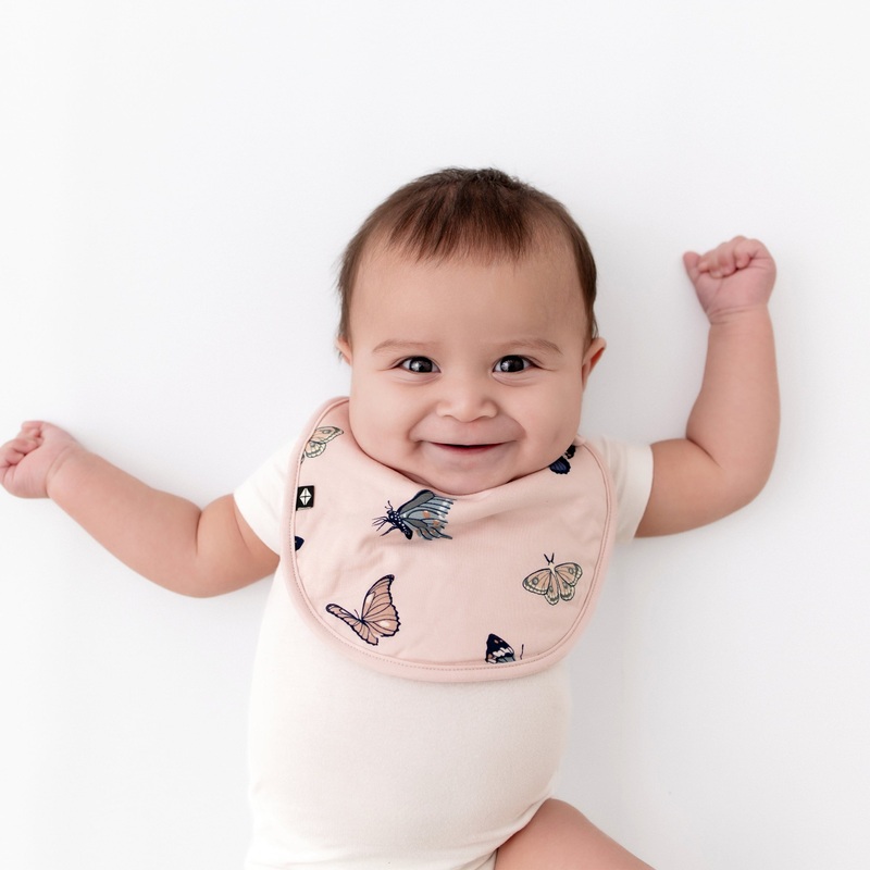 Cushy Bib in Blush Butterfly