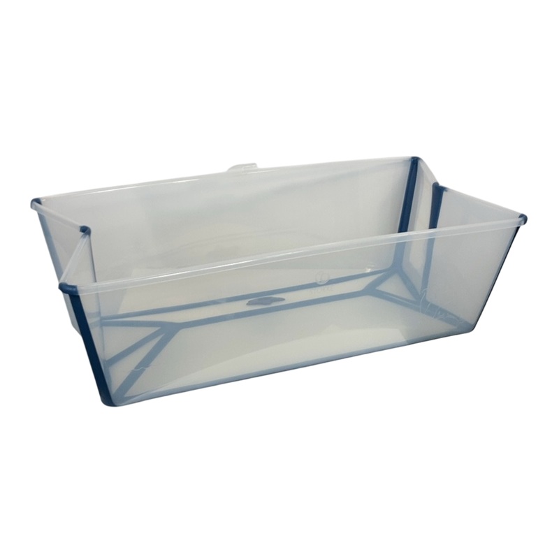 Stokke Flexi Bath Foldable Baby Bathtub, Transparent Blue, XLarge