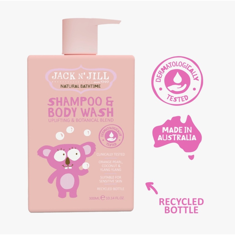 Jack N’ Jill Natural Shampoo & Body Wash (300mL)