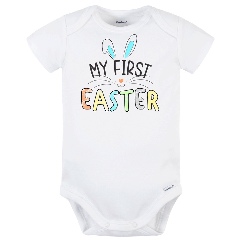 Baby Neutral “My 1st Easter” Short Sleeve Onesies Bodysuit