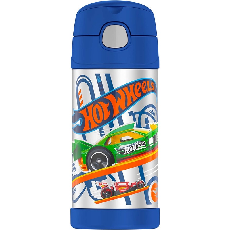 Thermos FUNtainer Vacuum Insulated Stainless Steel Straw Water Bottle 12oz – Hot Wheels
