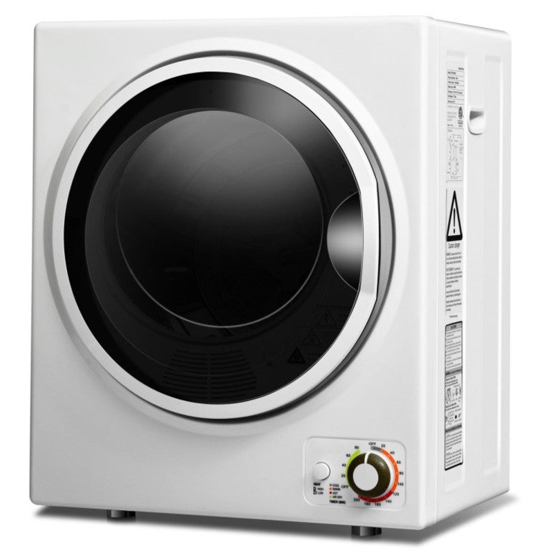 1.5 Cu .Ft Clothes Dryer With With Stainless Steel Wall Mount-White