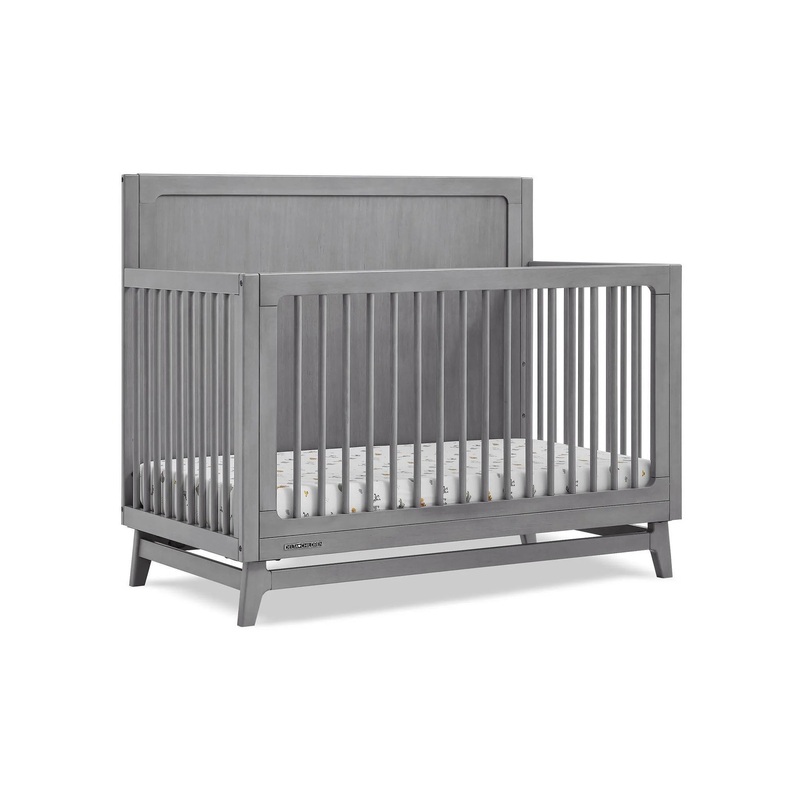 Delta Children Spencer 6-in-1 Convertible Crib – Greenguard Gold Certified – Steel Gray
