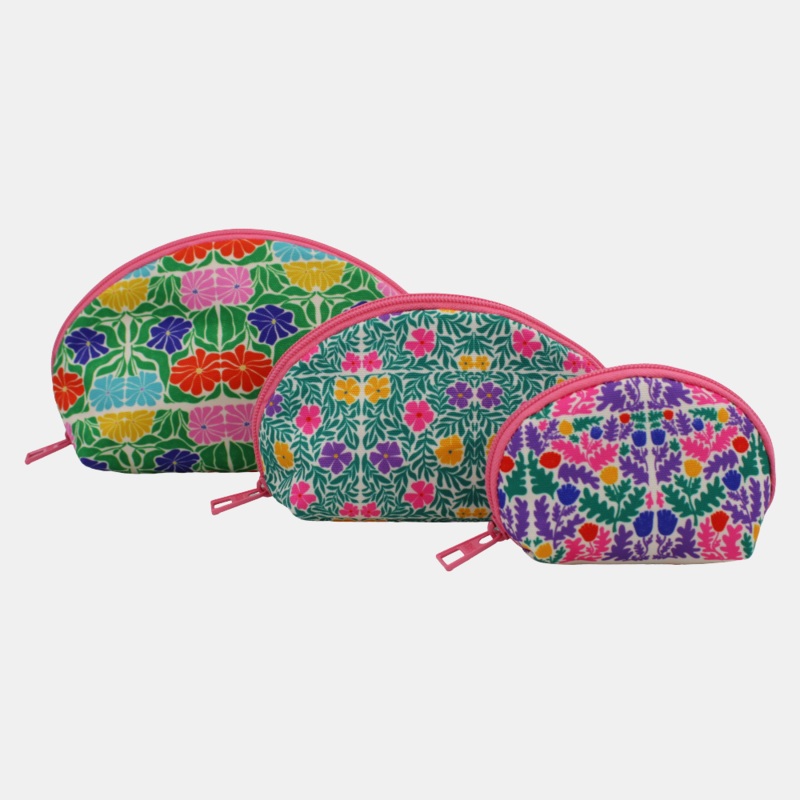Flower Power Make-Up Round Bags