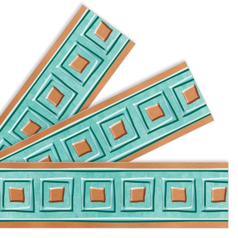I  Metal Copper Squares Bolder Borders