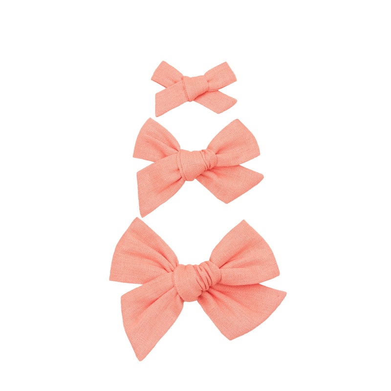 Linen Bow – Mango Clip