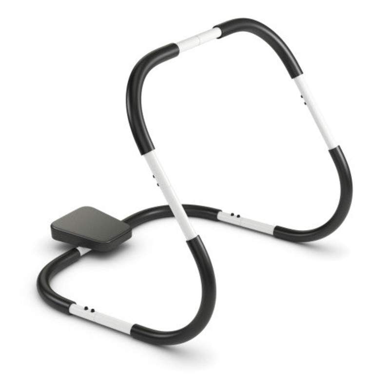 Portable AB Trainer With Headrest and Foam Handle for Office Home Gym-White
