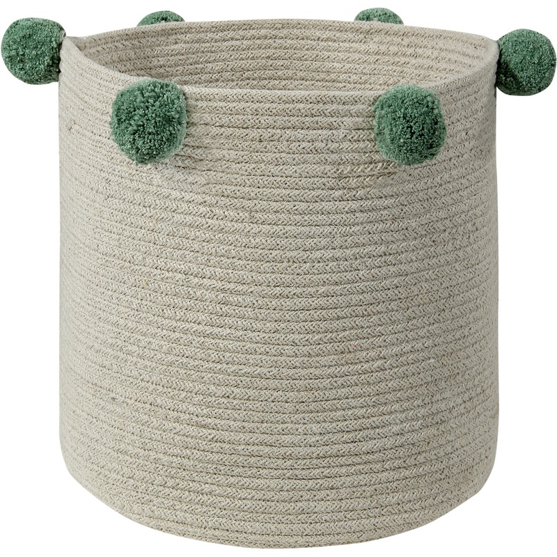 Lorena Canals Bubbly Basket – Natural/Green