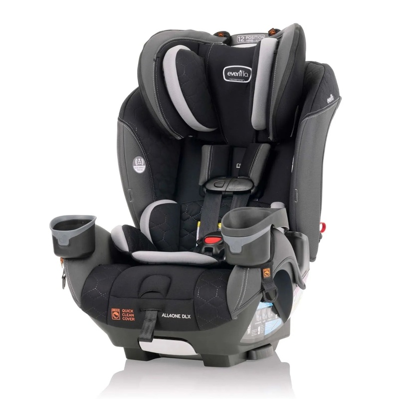 EveryFit/All4One 3-in-1 Convertible Car Seat w/Quick Clean Cover – Kingsley Black
