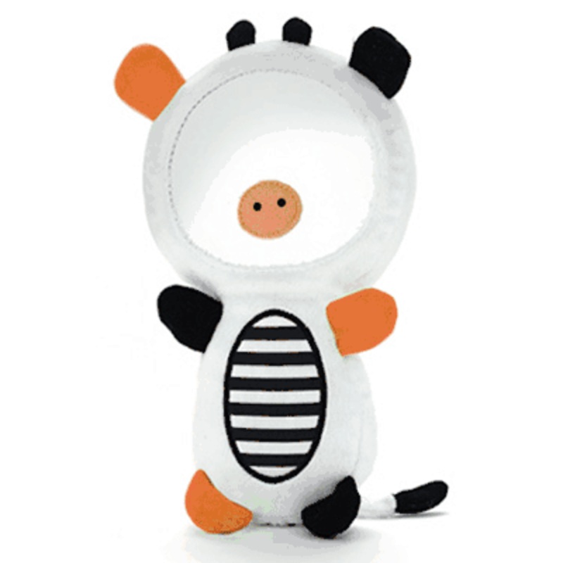 Skip Hop Funky Farmyard Squeak & Rattle Funny Face Cow Mirror