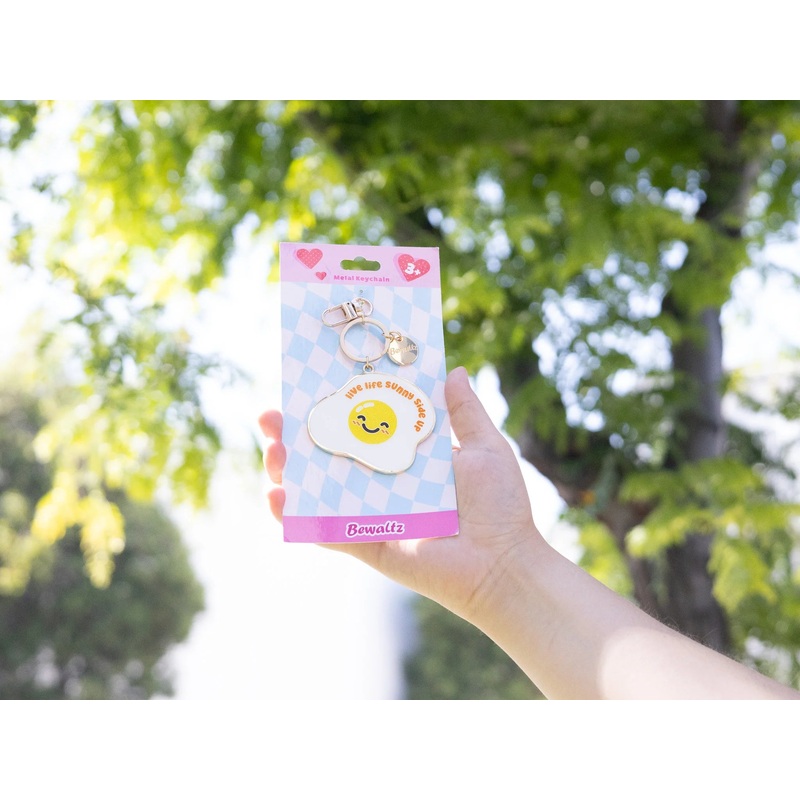 Glitter Metal Keychain – Sunny Eggy