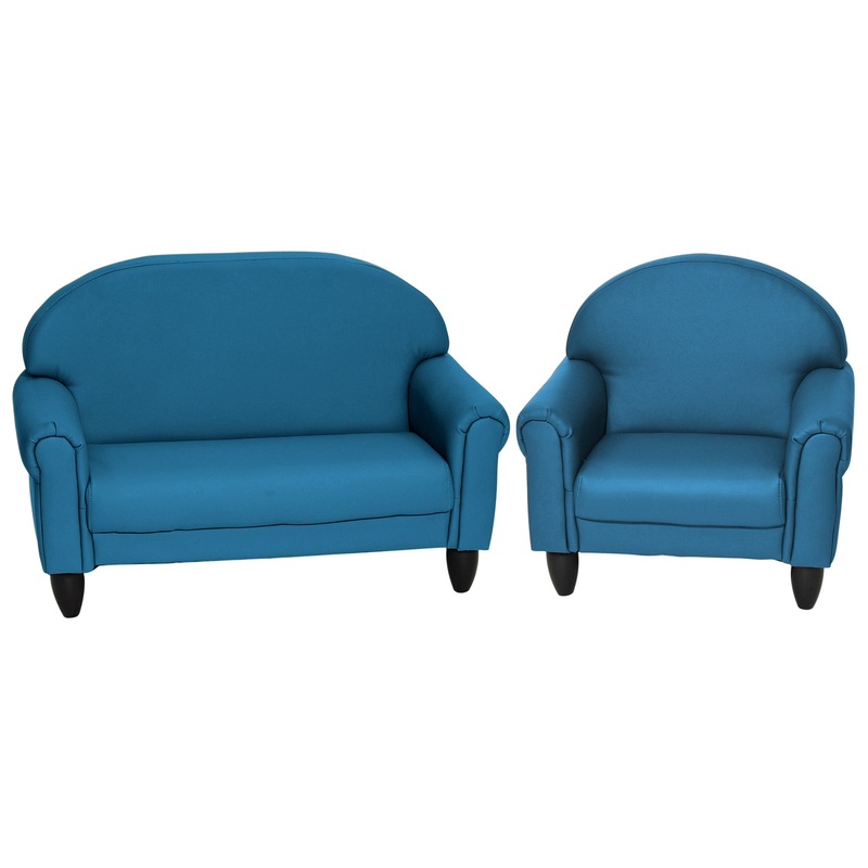 CHAIR AND SOFA SET DEEP WATER BLUE