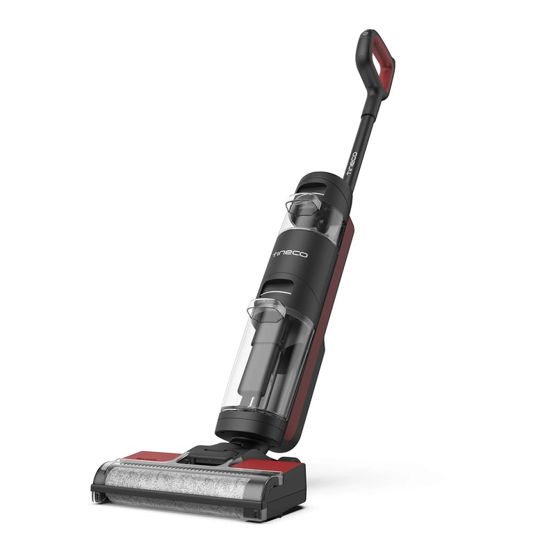 Floor One S2 Plus – Cordless Smart Wet/Dry Vacuum Cleaner and Hard Floor Washer: Self-Cleaning, Electric, Red