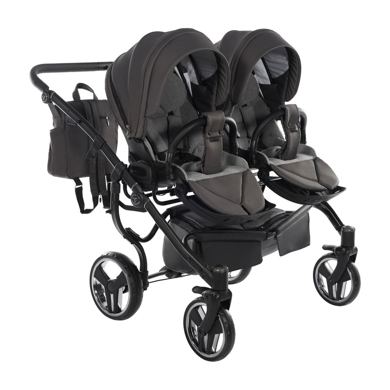 JUNAMA CORE DUO BLACK NICKEL – 2IN1 (2 X CARRYCOTS & 2 X SEAT UNITS)
