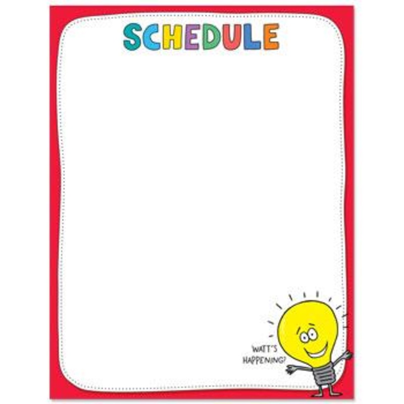 So Much Pun! Schedule Chart