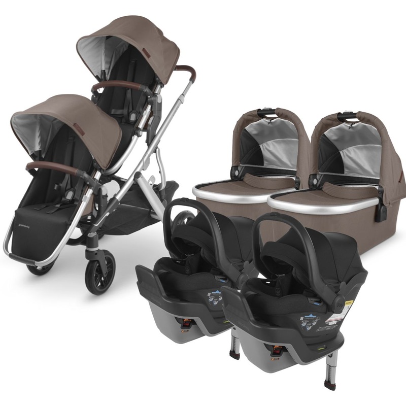 UPPAbaby Vista V2 Twin Double Stroller + MESA MAX Travel System Bundle – Theo / Jake