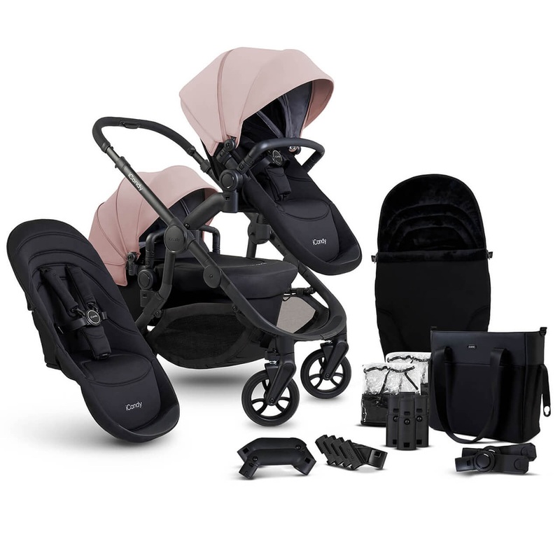 iCandy Orange 4 Double Pushchair Bundle – Rose
