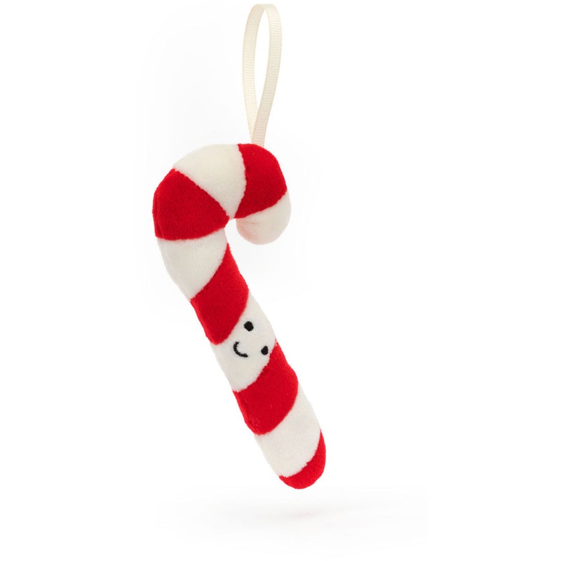 Jellycat Festive Folly Candy Cane Ornament, 5″