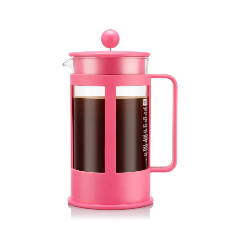 Kenya 8 Cup 34oz French Press Coffee Maker Pink