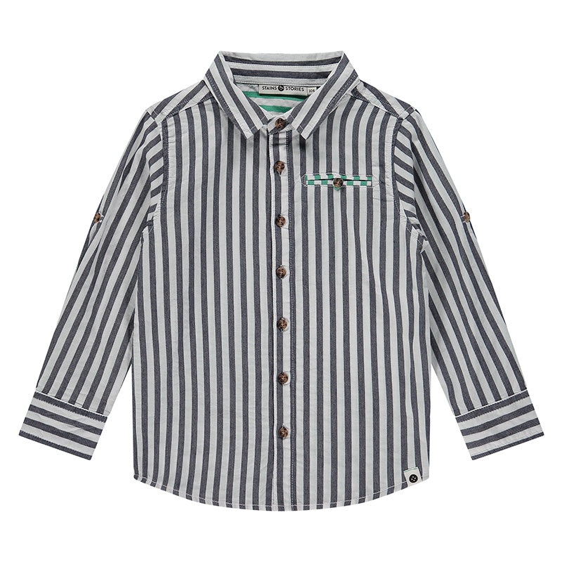 Long Sleeve Button Up – Dark Royal