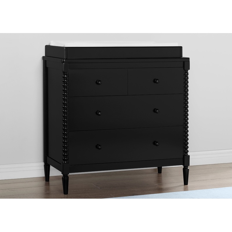 Saint 4 Drawer Dresser with Changing Top and Interlocking Drawers