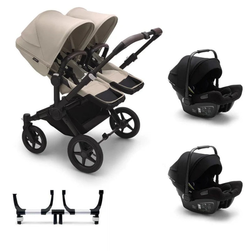 Bugaboo Donkey 5 Twin Complete + Turtle Air Travel System – Desert Taupe
