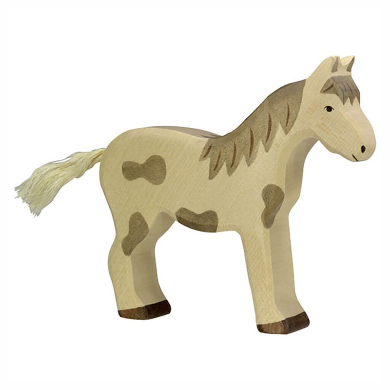 Holztiger Wooden Animal Standing Horse Dappled