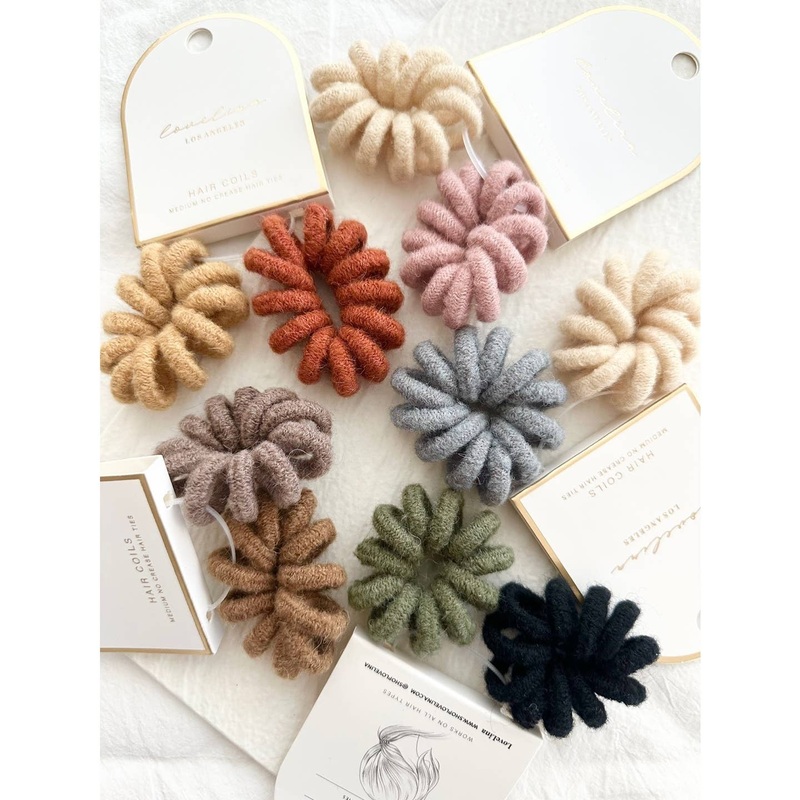LoveLina 2-Piece Set Plush Fabric Hair Coils