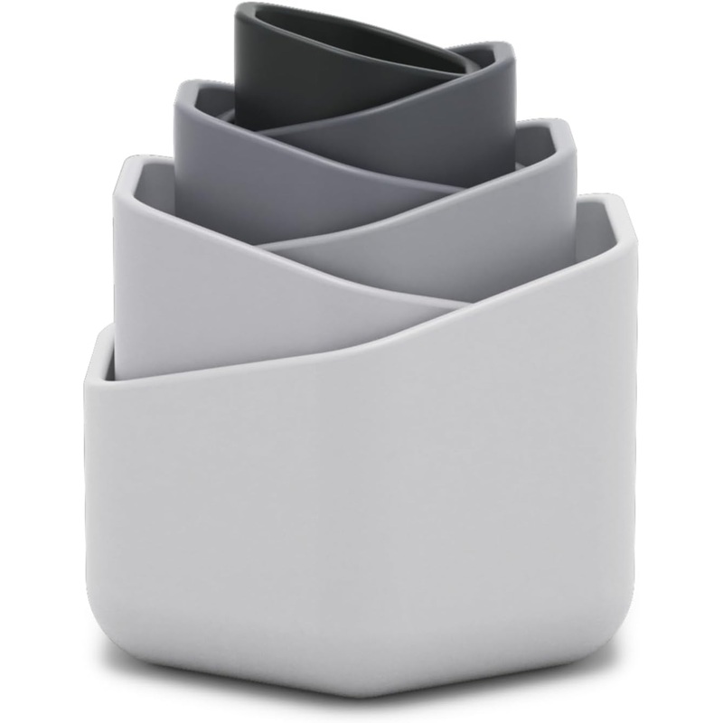 Lalo Stacking Cups, Black and White