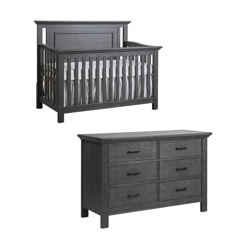 Como Flat Top Forever Crib + Dresser Bundle