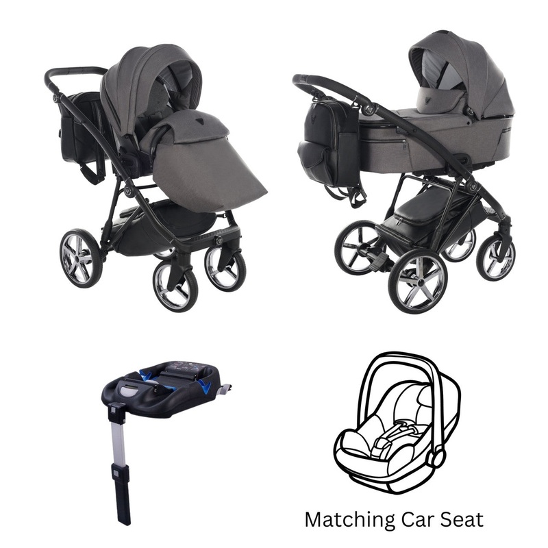 JUNAMA AIR GRAPHITE – 4IN1 (INCLUDES CAR SEAT & ISOFIX BASE)