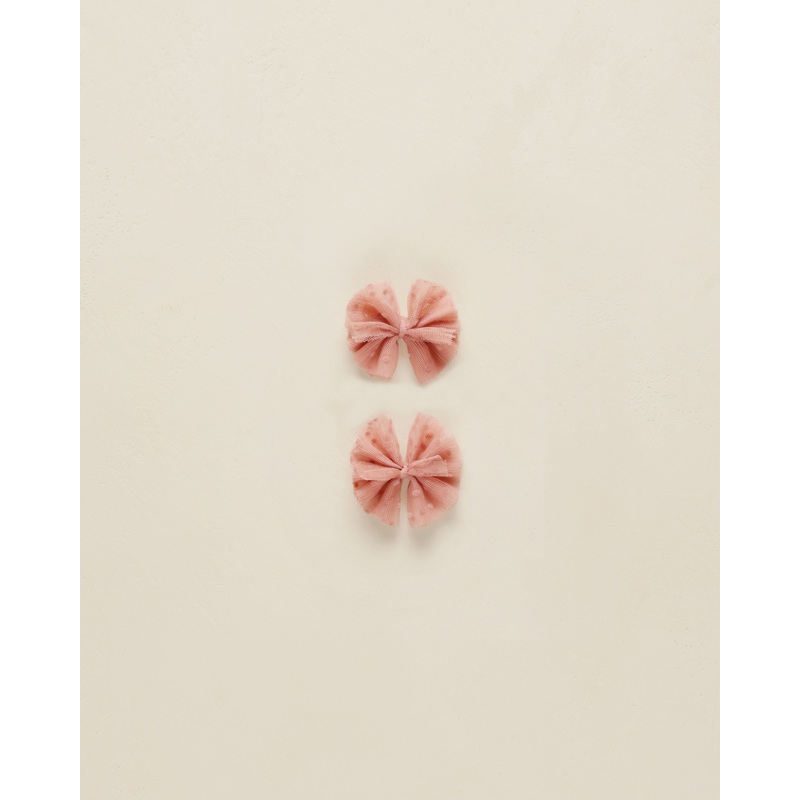 Noralee Flutter Tulle Clips – Lipstick