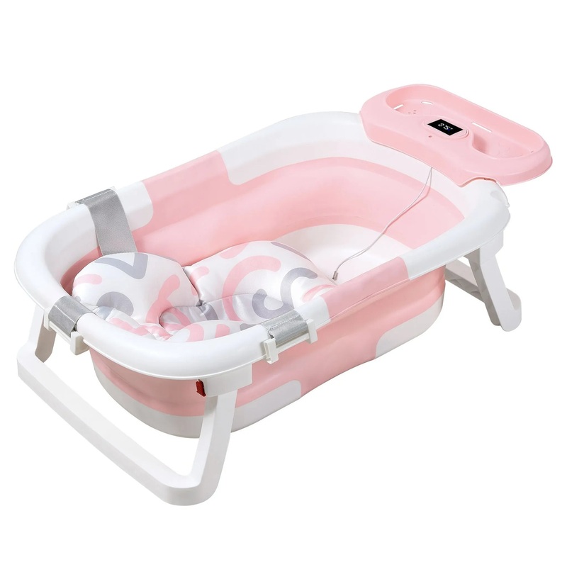 Collapsible Baby Bathtub with Thermometer