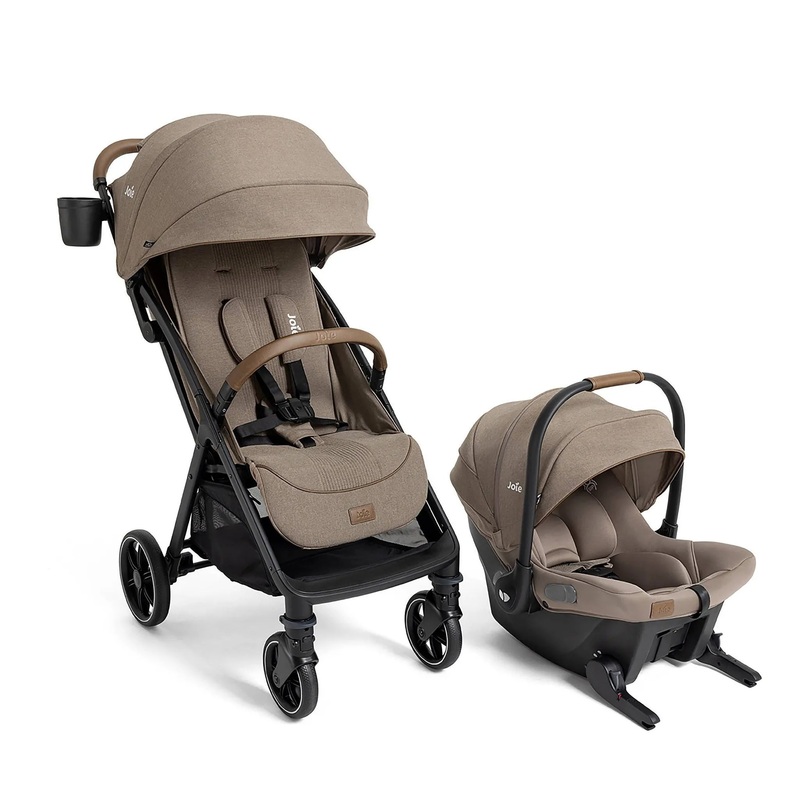 Nutmeg Travel System with Mint Infant Car Seat – Maple (see description)