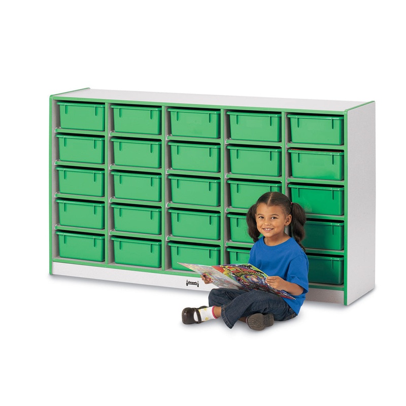 Rainbow Accents 25 Tub Mobile Storage – with Tubs – Purple